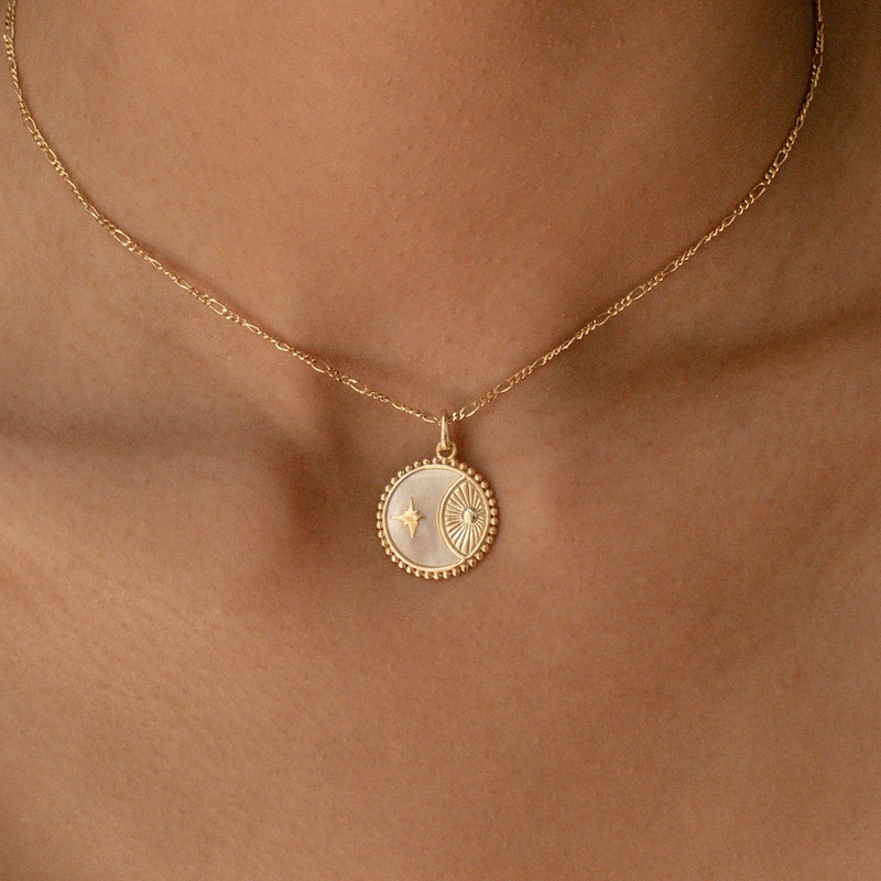 COIN NECKLACE BEIGE