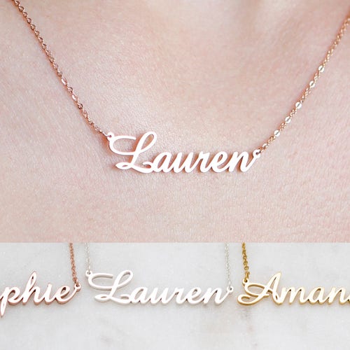 Personalized Name Necklace Customized Your Name Jewelry Etsy