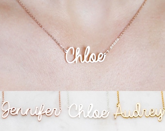 Custom Name Necklace • Children Necklace • Sterling Silver Necklace • Baby Shower Gift • Bridesmaid Gift • Mom Gift • NH02F52