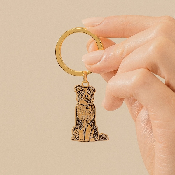 Custom Dog Keychain Etsy