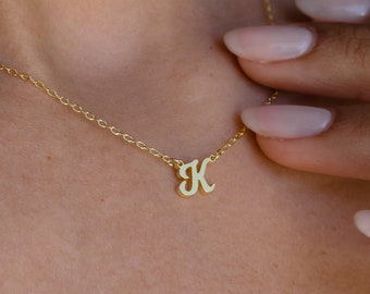 Personalized Initial Necklace by Caitlyn Minimalist • Gold Initial Jewelry • Minimalist Letter Necklace • Perfect Gift for Mom • NM54F97