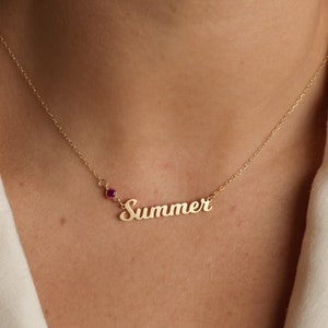 Collar con nombre personalizado • Collar con nombre personalizado • Collar con nombre de niña • Joyería con nombre para niños • Regalo de dama de honor • Regalo para mamá • NH04F29