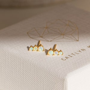 Custom Birthstone Bar Studs by Caitlyn Minimalist • Dainty Gemstone Stud Earrings • Personalized Jewelry • Mother Daughter Gift • ER321