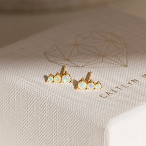 Custom Birthstone Bar Studs by Caitlyn Minimalist • Dainty Gemstone Stud Earrings • Personalized Jewelry • Perfect Gift for Mom • ER321