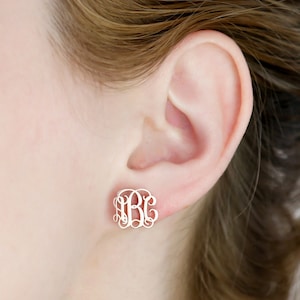 Dainty Monogram Earrings • Minimalist Earrings • Monogram Stud • Custom Name Earrings • Gift for Her • BridesMaids Gifts • CH06