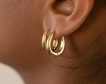 Oval Hoops by Caitlyn Minimalist • Small Hoop Earrings in Gold & Sterling Silver • Minimalist Earrings, Perfect Gift for Her • ER150