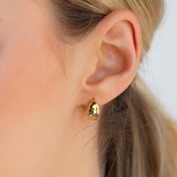 Thick Hoops by Caitlyn Minimalist • Chunky Hoop Earrings in Silver, Gold • Perfect Everyday Look • Anniversary Gifts • ER225