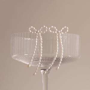 Pearl Bow Earrings by Caitlyn Minimalist • Pearl Chain Stud Earrings • Coquette Ribbon Drop Earrings • Cute Jewelry • Gift for Her • ER695