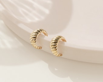 Croissant Cuff Earrings • Trending Ear Cuffs, Minimalist Style • Perfect Addition to Any Stack • Bridesmaid Gifts  • ER018