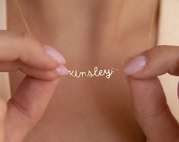 Personalisierte Namenskette von CaitlynMinimalist • Zarte Halskette • Zarte Halskette • Geburtstagsgeschenk für Sie • NM03F106