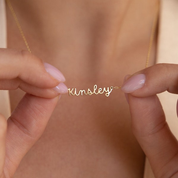 Personalized Name Necklace by Caitlyn Minimalist • Delicate Layering Necklace • Dainty Name Charm Jewelry • New Mom Gift • NM03F106