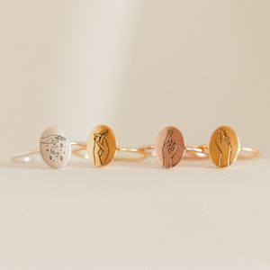 Gestures of Love Ring by Caitlyn Minimalist • Hand Gesture Ring • Sister, Daughter, Best Friends Ring • Personalized Gift for Mom • RM52a