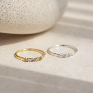 Initial Morse Code Ring by Caitlyn Minimalist • Diamond Ring with Personalized Letter • Cute Jewelry for Couples • Anniversary Gift • RM105