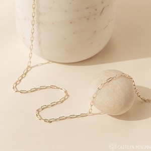 Minimalist Layering Chain by Caitlyn Minimalist • Dainty Link Chain Necklace in Sterling Silver, Gold, Rose Gold • Birthday Gift • NM71