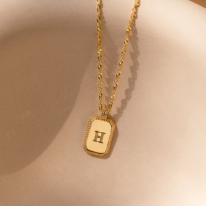 Initial Pendant Necklace by Caitlyn Minimalist • Engraved Personalized Necklace • Dainty Vintage Jewelry • Girlfriend Gift • NM122NIF33