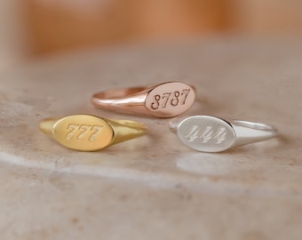 Custom Lucky Numbers Ring by Caitlyn Minimalist • Angel Numbers Ring • Perfect Stackable Ring • Graduation Gift • RM70NIF62