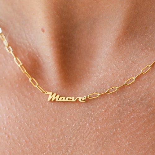 Link Chain Name Necklace in Sterling 