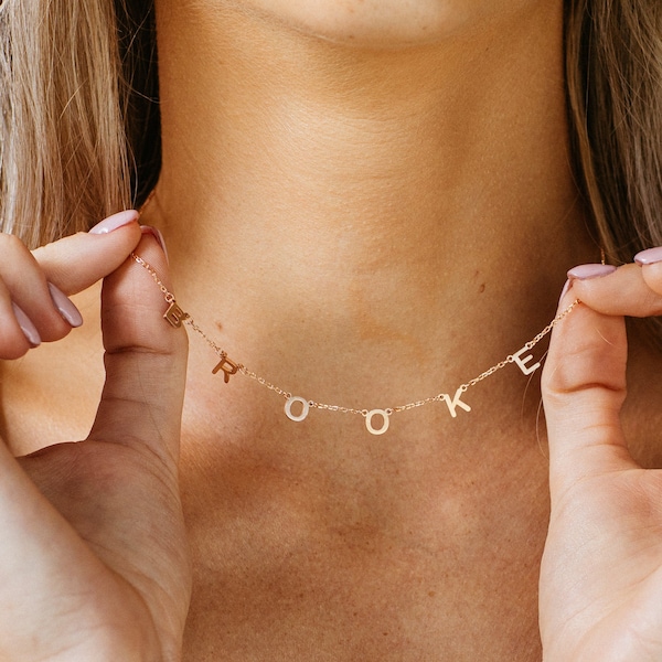Letter Necklace by Caitlyn Minimalist • Name Necklace • Perfect for Your Minimalist Look • Custom Charm Necklace • Birthday Gift • NM54F77