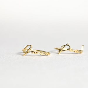 Script Name Ring by Caitlyn Minimalist • Baby Name Ring in Sterling Silver, Gold and Rose Gold • Birthday Gift • RM02F78