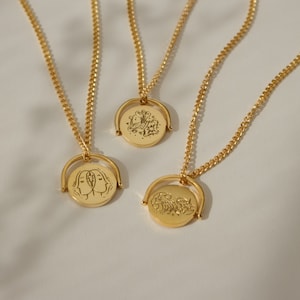 Colar com pingente do zodíaco da Caitlyn Minimalist • Colar com pingente gravado perfeito • Presente de aniversário para ela • Presente de astrologia personalizado • NM89