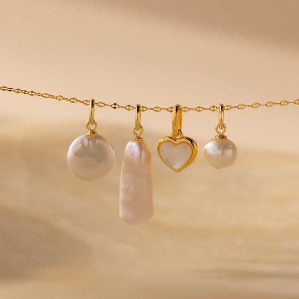 Pendentifs en perle minimalistes par Caitlyn • Perles pendantes pour bracelets à breloques et colliers à breloques • Un complément parfait à votre style de tous les jours