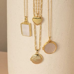 Locket Necklaces by CaitlynMinimalist • Gold Heart Locket, Pearl Lockets, Photo Necklaces • Gifts for Mom • Perfect Anniversary Gift for Her
