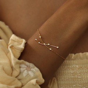 Bracelet constellation • Bracelet zodiaque • Bracelet céleste • Bijoux célestes personnalisés • Cadeau d&#39;anniversaire pour elle • BM55