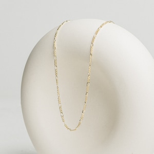 Figaro Necklace in Sterling Silver, Gold, Rose Gold • Dainty, Perfect for Everyday Wear • Perfect Gift for Her • NR007