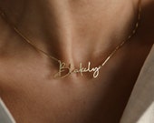 Personalized Name Necklace by Caitlyn Minimalist • Gold
