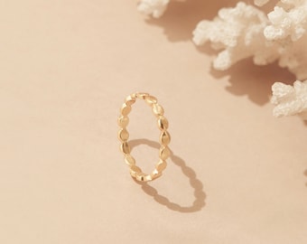 Beaded Ring by Caitlyn Minimalist • Simple Gold Ring • A Must Have Stacking Ring, Minimalist Style • Perfect Gift for Her • RR005