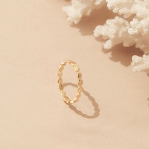 Beaded Ring by Caitlyn Minimalist • Simple Gold Ring • A Must Have Stacking Ring, Minimalist Style • Perfect Gift for Her • RR005