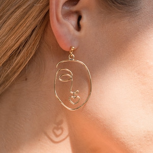 Abstract Face Earrings • Face Earrings • Abstract Earrings • Modern Earrings • Perfect Gift for Her • ER041