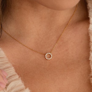 Sun & Moon Eternity Necklace by Caitlynminimalist