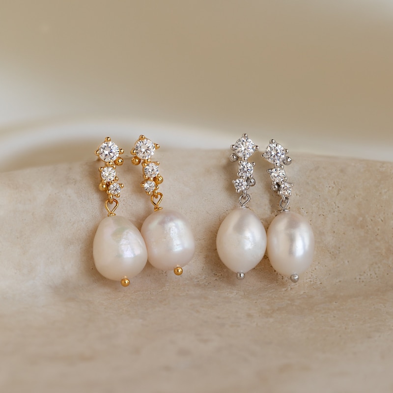 Melanie Pearl Drop Earrings main image 1