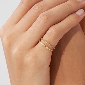 Minimalist Stacking Ring Set • Midi Ring • Twist Ring • Stacking Rings • Pinky Ring • Dainty Ring in Sterling Silver, Gold, Rose gold • RM60