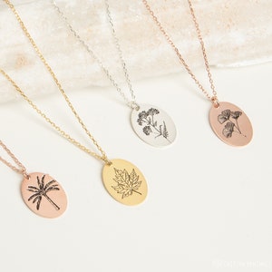 Custom Plant Necklace by CaitlynMinimalist • Flower Necklace • Gift For Her • Bridesmaid Gifts • NM48b