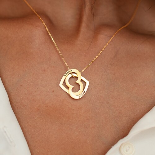 Interlocking Hearts Necklace Mother 