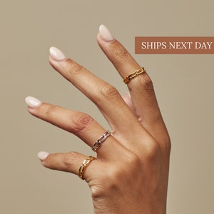 LINK Ring by Caitlyn Minimalist Minimalist Chain Ring Friendship Rings A Must Have Stacking Ring RR004