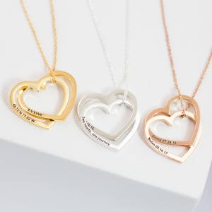 Custom Heart Necklace • Engrave Heart Pendant • Personalized Secret Message Charm • Inspiration Quote Jewelry • Gifts for Mom • NM39F30