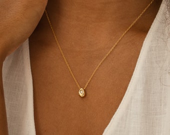 Nugget Necklace • Teardrop Necklace • Dainty Necklace, Perfect For Stacking • Mother Necklace • Perfect Birthday Gift for Her • NR060