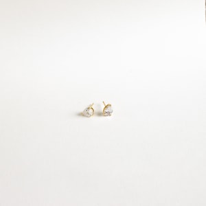 Pear Diamond Earrings Dainty Pear Diamond Stud Earrings Perfect Wedding Earrings Minimalist Earrings Gift for Her ER164 image 7