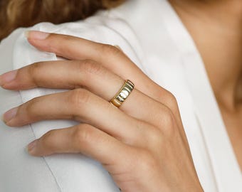 Gold Statement Ring by CaitlynMinimalist • Chunky Ring • Statement Jewelry • A Must Have for Your Everyday Look • Gift for Her • RR030