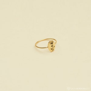 Dainty Flower Ring Custom Signet Ring Birth Flower Ring Flower Jewelry Summer Jewelry Bridesmaid Gifts RM52a image 5