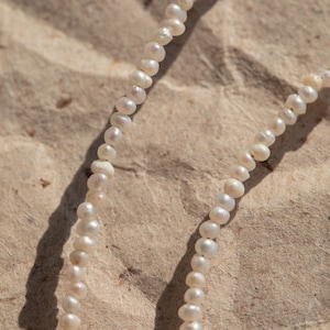 Dainty Pearl Anklet by Caitlyn Minimalist Beaded Bracelet, Perfect for Everyday Wear Boho Summer Jewelry Bridal Gift BR032 image 9