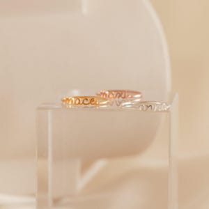 Dainty Name Ring by CaitlynMinimalist • Stackable Name Ring • Perfect Gift for New Mom • Personalized Gifts for Her • RM69F88