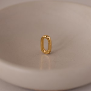 Set of 10: Carabiner Charms by Caitlyn Minimalist • Dainty Necklace Pendant Holder • Oval Clasp Charms for Necklace • Gift for Her • XR047 image 4