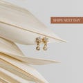 Dainty Flower Stud Earrings by Caitlyn Minimalist • Minimalist Diamond Charm Earrings • Perfect Gift for Her • Gifts for Mom • ER027