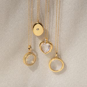 Locket Pendant Necklaces by Caitlyn Minimalist • Circle, Oval and Heart Shaped Lockets • Personalized Jewelry • Perfect Meaningful Keepsake