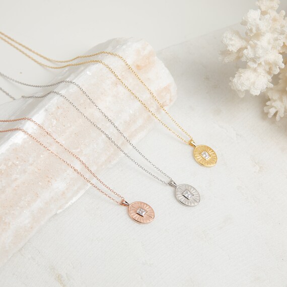 AURA Medallion Necklace Gold Coin 