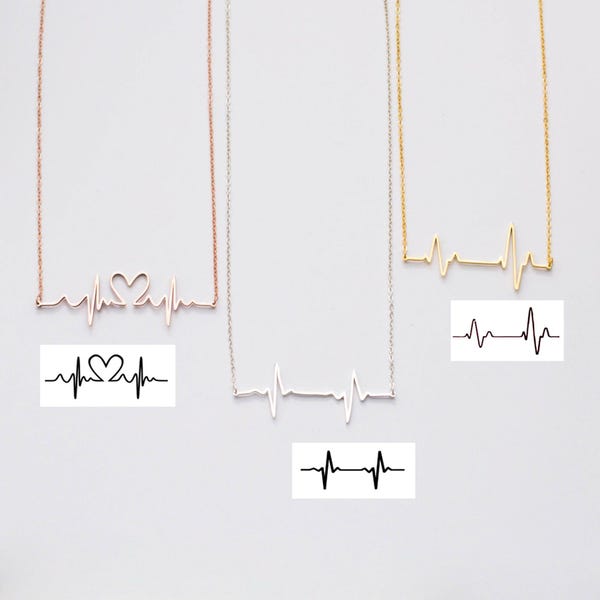 Baby Heartbeat Necklace by Caitlyn Minimalist • Miscarriage Remembrance Keepsake • Nurse Gift • Memorial Necklace • Gift for Her • NH01